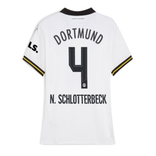 Fotbalové Dres Borussia Dortmund Nico Schlotterbeck #4 Dámské Alternativní 2024-25 Krátký Rukáv